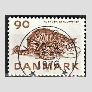 FRIM�RKER DANMARK | 1975 - AFA 605 - Dyrenes Beskyttelse 100 �r. - Pragt Stemplet V�rl�se