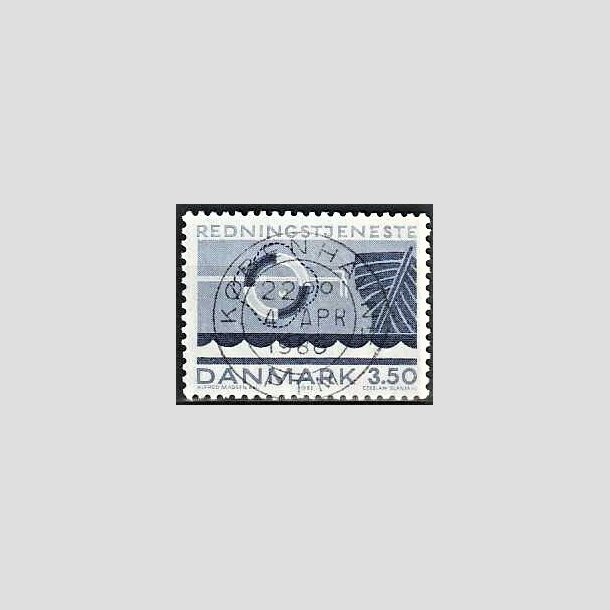 FRIMRKER DANMARK | 1983 - AFA 784 - Redningstjenester - 3,50 Kr. bl - Pragt Stemplet Kbenhavn