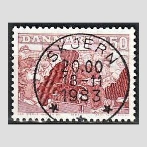 FRIM�RKER DANMARK | 1983 - AFA 786 - �ldre i samfundet - 2,50 Kr. r�d - Pragt Stemplet Skjern
