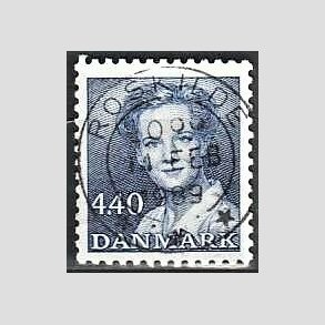 FRIMRKER DANMARK | 1989 - AFA 927 - Dronning Margrethe - 4,40 Kr. bl - Pragt Stemplet Roskilde