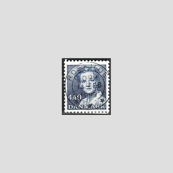 FRIMRKER DANMARK | 1989 - AFA 927 - Dronning Margrethe - 4,40 Kr. bl - Pragt Stemplet Roskilde