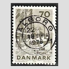 FRIM�RKER DANMARK | 1978 - AFA 664 - Dansk fiskeri - 70 �re olivengr�n - Pragt Stemplet �lborg