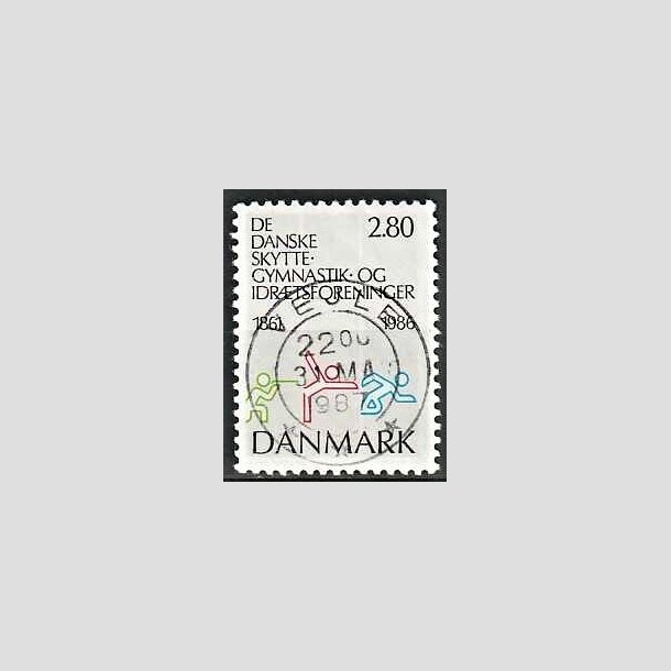 FRIMRKER DANMARK | 1986 - AFA 862 - Dansk Skytte og Gymnastik - 2,80 Kr. flerfarvet - Pragt Stemplet Vejle