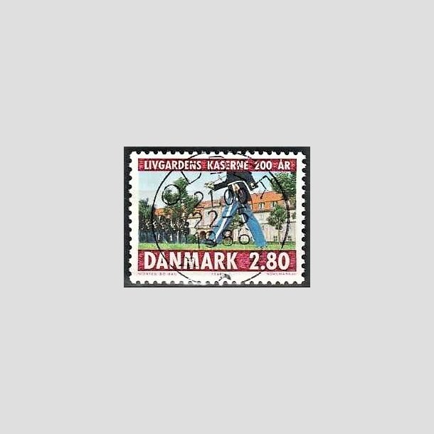 FRIMRKER DANMARK | 1986 - AFA 854 - Livgardens kaserne 200 r - 2,80 Kr. flerfarvet - Pragt Stemplet Odder