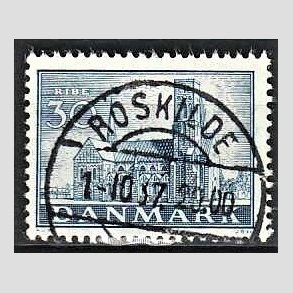 FRIM�RKER DANMARK | 1936 - AFA 233 - Reformationen 30 �re bl� - Lux Stemplet Roskilde
