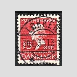 FRIM�RKER DANMARK | 1935 - AFA 226 - H. C. Andersen 15 �re r�d - Lux Stemplet L�kken