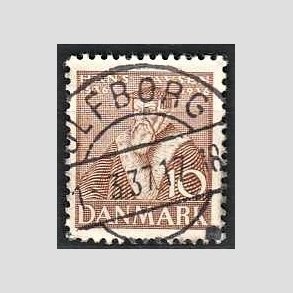 FRIM�RKER DANMARK | 1936 - AFA 231 - Reformationen 10 �re brun - Lux Stemplet Ulfborg