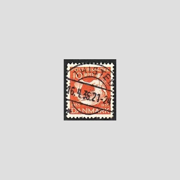 FRIMRKER DANMARK | 1935 - AFA 225 - H. C. Andersen 10 re orange - Lux Stemplet Thisted