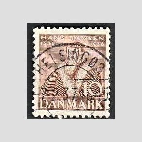 FRIM�RKER DANMARK | 1936 - AFA 231 - Reformationen 10 �re brun - Lux Stemplet Helsing�r