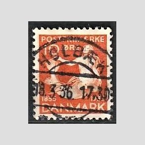 FRIM�RKER DANMARK | 1935 - AFA 225 - H. C. Andersen 10 �re orange - Lux Stemplet Holb�k