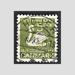 FRIM�RKER DANMARK | 1935 - AFA 223 - H. C. Andersen 5 �re gr�n - Lux Stemplet H�jer