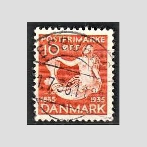 FRIM�RKER DANMARK | 1935 - AFA 225 - H. C. Andersen 10 �re orange - Lux Stemplet Esbjerg