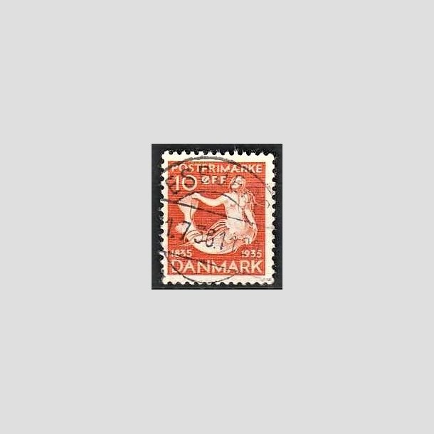 FRIMRKER DANMARK | 1935 - AFA 225 - H. C. Andersen 10 re orange - Lux Stemplet Esbjerg