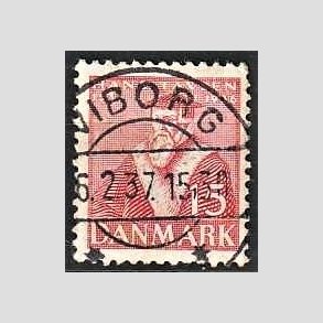 FRIM�RKER DANMARK | 1936 - AFA 232 - Reformationen 15 �re r�d - Lux Stemplet Viborg