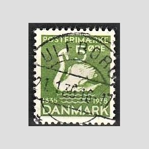 FRIM�RKER DANMARK | 1935 - AFA 223 - H. C. Andersen 5 �re gr�n - Lux Stemplet Ulfborg