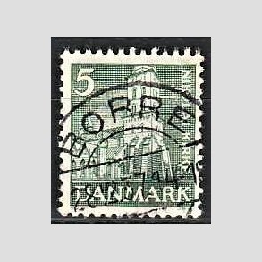 FRIM�RKER DANMARK | 1936 - AFA 229 - Reformationen 5 �re gr�n - Lux Stemplet Borre