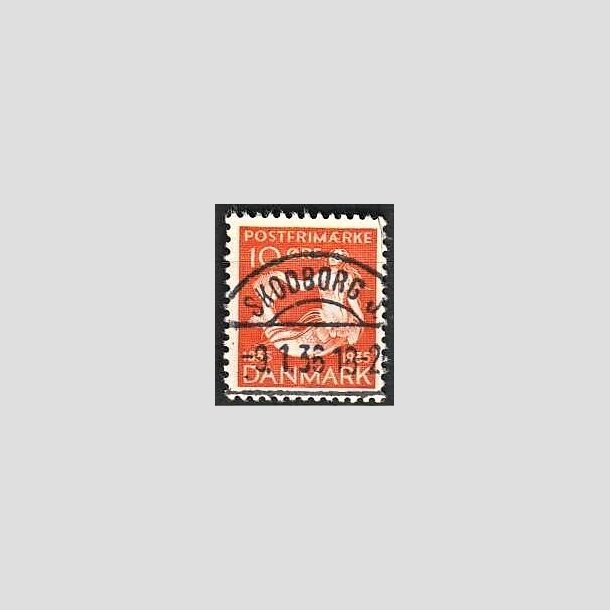 FRIMRKER DANMARK | 1935 - AFA 225 - H. C. Andersen 10 re orange - Lux Stemplet Skodborg J