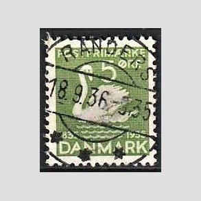 FRIMRKER DANMARK | 1935 - AFA 223 - H. C. Andersen 5 re grn - Lux Stemplet Randers