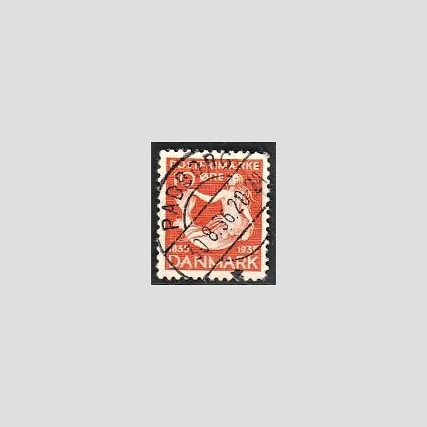 FRIMRKER DANMARK | 1935 - AFA 225 - H. C. Andersen 10 re orange - Lux Stemplet Padborg