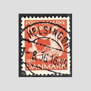 FRIM�RKER DANMARK | 1935 - AFA 225 - H. C. Andersen 10 �re orange - Lux Stemplet Helsing�r