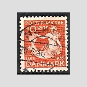 FRIM�RKER DANMARK | 1935 - AFA 225 - H. C. Andersen 10 �re orange - Lux Stemplet Neks�