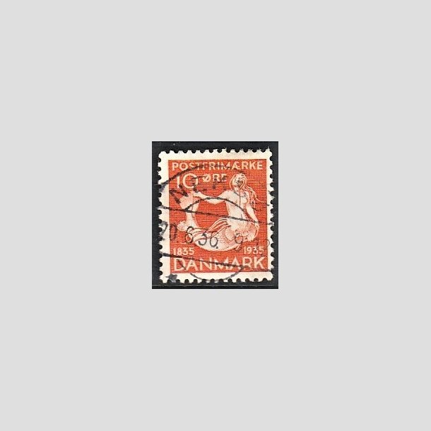 FRIMRKER DANMARK | 1935 - AFA 225 - H. C. Andersen 10 re orange - Lux Stemplet Neks