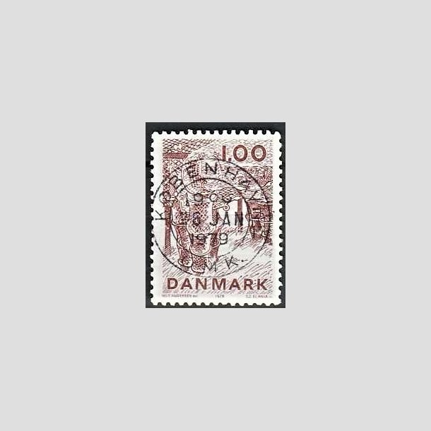 FRIMRKER DANMARK | 1978 - AFA 665 - Dansk fiskeri - 1,00 Kr. rdbrun - Pragt Stemplet Kbenhavn