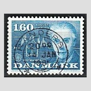 FRIM�RKER DANMARK | 1980 - AFA 696 - Europam�rker - 1,60 Kr. bl� - Pragt Stemplet Randers