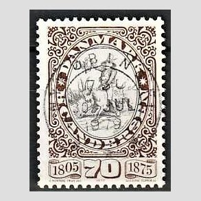 FRIM�RKER DANMARK | 1975 - AFA 594 - H.C Andersen - 70 �re brun/gr� - Pragt Stemplet Nyk�bing