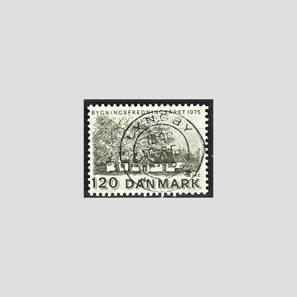 FRIMRKER DANMARK | 1975 - AFA 592 - Bygningsfredning - 120 re grn - Pragt Stemplet Lyngby
