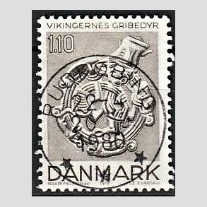 FRIM�RKER DANMARK | 1979 - AFA 684 - Vikingetiden - 1,10 Kr. brun - Pragt Stemplet Rudk�bing