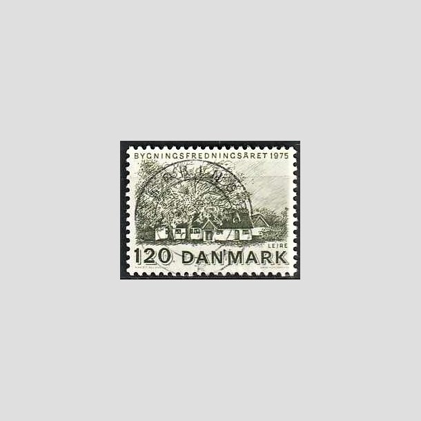 FRIMRKER DANMARK | 1975 - AFA 592 - Bygningsfredning - 120 re grn - Pragt Stemplet