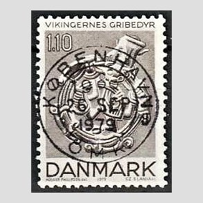 FRIM�RKER DANMARK | 1979 - AFA 684 - Vikingetiden - 1,10 Kr. brun - Pragt Stemplet K�benhavn