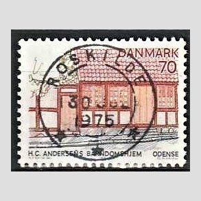 FRIM�RKER DANMARK | 1974 - AFA 568 - Fyn - 70 �re flerfarvet - Pragt Stemplet Roskilde