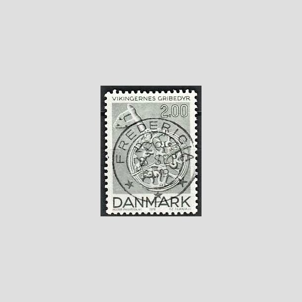 FRIMRKER DANMARK | 1979 - AFA 685 - Vikingetiden - 2 Kr. grnbl - Pragt Stemplet Fredericia
