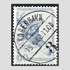 FRIM�RKER DANMARK | 1960 - AFA 388 - WHO - 60 �re bl� - Lux Stemplet