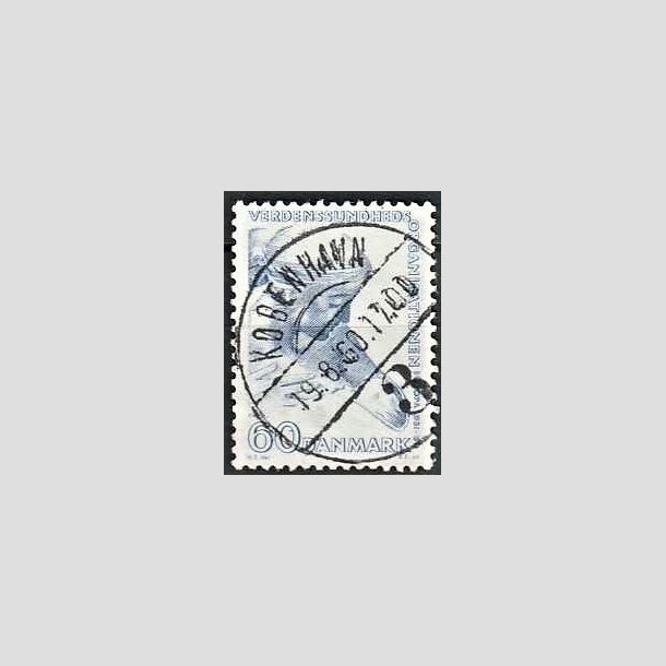 FRIMRKER DANMARK | 1960 - AFA 388 - WHO - 60 re bl - Lux Stemplet