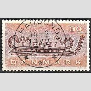 FRIM�RKER DANMARK | 1970 - AFA 503 - Dansk skibsfart - 30 �re lysbrun/r�dbrun - Lux Stemplet Hadsund