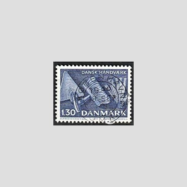 FRIMRKER DANMARK | 1977 - AFA 643 - Dansk hndvrk - 1,30 Kr. bl - Pragt Stemplet Kbenhavn