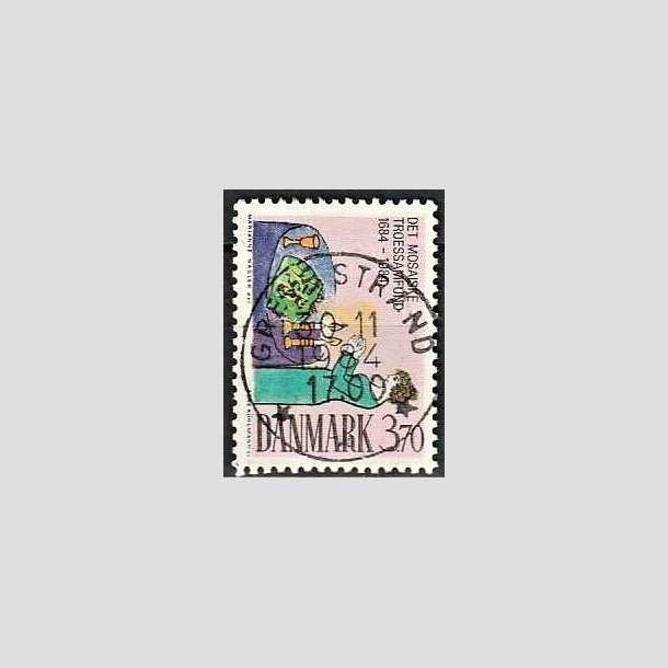 FRIMRKER DANMARK | 1984 - AFA 815 - Ludvig Holberg - 3,70 Kr. flerfarvet - Pragt Stemplet Greve Strand