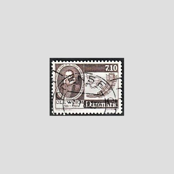 FRIMRKER DANMARK | 1988 - AFA 905 - Naturforskeren Ole Worm  - 7,10 Kr. brun - Lux Stemplet Odense C