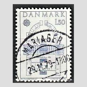 FRIM�RKER DANMARK | 1978 - AFA 659 - Europam�rker - 1,50 Kr. bl� - Pragt Stemplet Mariager