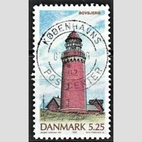 FRIM�RKER DANMARK | 1996 - AFA 1126 - Danske Fyrt�rne - 5,25 Kr. flerfarvet - Pragt Stemplet
