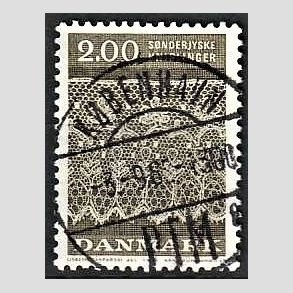 FRIM�RKER DANMARK | 1980 - AFA 713 - S�nderjyske kniplinger - 2,00 Kr. gr�brun - Pragt Stemplet K�benhavn