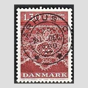 FRIM�RKER DANMARK | 1980 - AFA 712 - S�nderjyske kniplinger - 1,30 Kr. r�d - Pragt Stemplet �rhus C