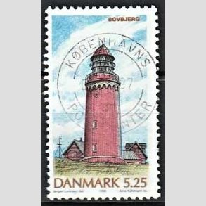 FRIM�RKER DANMARK | 1996 - AFA 1126 - Danske Fyrt�rne - 5,25 Kr. flerfarvet - Pragt Stemplet