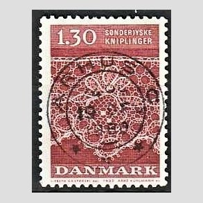 FRIM�RKER DANMARK | 1980 - AFA 712 - S�nderjyske kniplinger - 1,30 Kr. r�d - Pragt Stemplet �rhus C