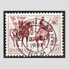 FRIM�RKER DANMARK | 1981 - AFA 727 - Folklore - 1,60 Kr. r�d - Pragt Stemplet Tranebjerg K�benhavn
