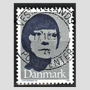 FRIM�RKER DANMARK | 1996 - AFA 1117 - Ber�mte kvinder - 5,00 kr. gr�/m�rkbl� - Pragt Stemplet