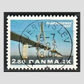 FRIM�RKER DANMARK | 1985 - AFA 833 - Far�broerne - 2,80 Kr. flerfarvet - Pragt Stemplet Fjerritslev